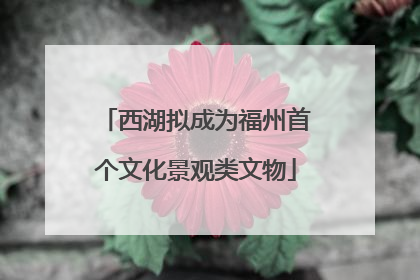 西湖拟成为福州首个文化景观类文物