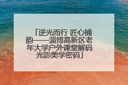 逆光而行 匠心捕韵——淄博高新区老年大学户外课堂解码光影美学密码