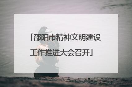 邵阳市精神文明建设工作推进大会召开