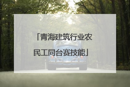 青海建筑行业农民工同台赛技能