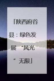 陕西府谷县：绿色发展 “风光”无限
