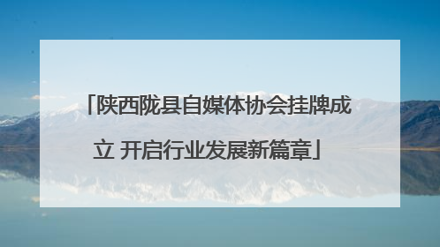 陕西陇县自媒体协会挂牌成立 开启行业发展新篇章