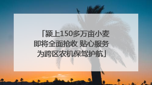 颍上150多万亩小麦即将全面抢收 贴心服务为跨区农机保驾护航