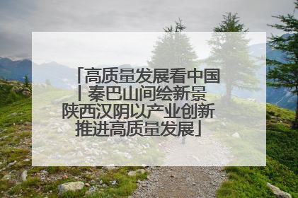 高质量发展看中国丨秦巴山间绘新景 陕西汉阴以产业创新推进高质量发展