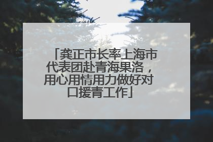 龚正市长率上海市代表团赴青海果洛，用心用情用力做好对口援青工作