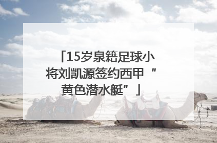 15岁泉籍足球小将刘凯源签约西甲“黄色潜水艇”