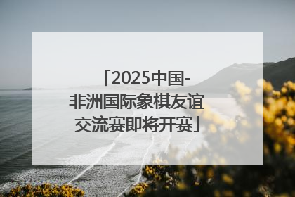2025中国-非洲国际象棋友谊交流赛即将开赛
