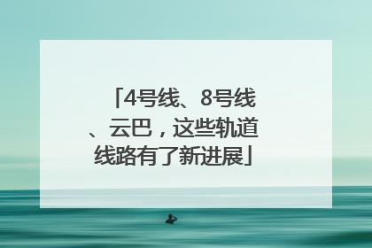 4号线、8号线、云巴，这些轨道线路有了新进展