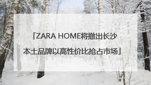 ZARA HOME将撤出长沙 本土品牌以高性价比抢占市场